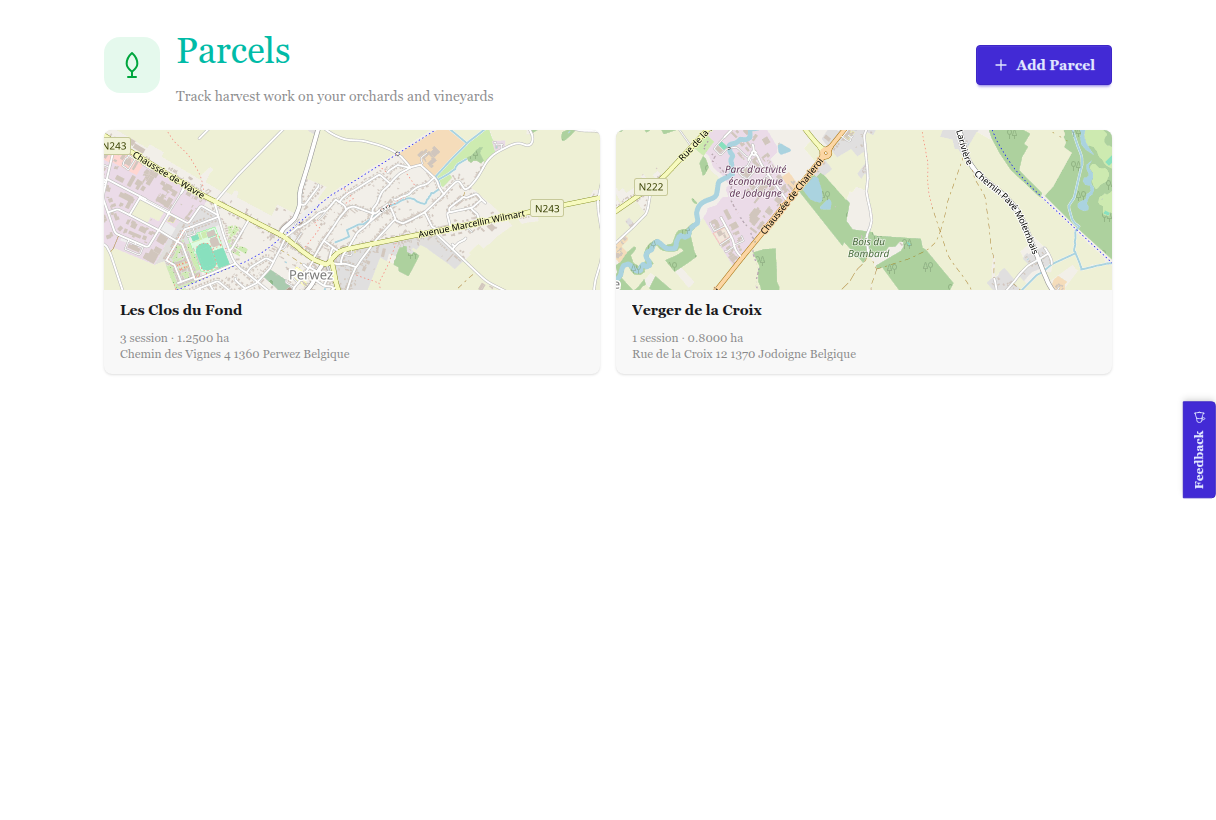 Crop parcel management